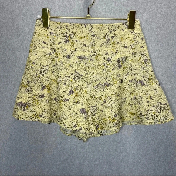 Free People High Waisted Lace Shallow Water Tea Combo Yellow Short/Skorts - Picture 5 of 11